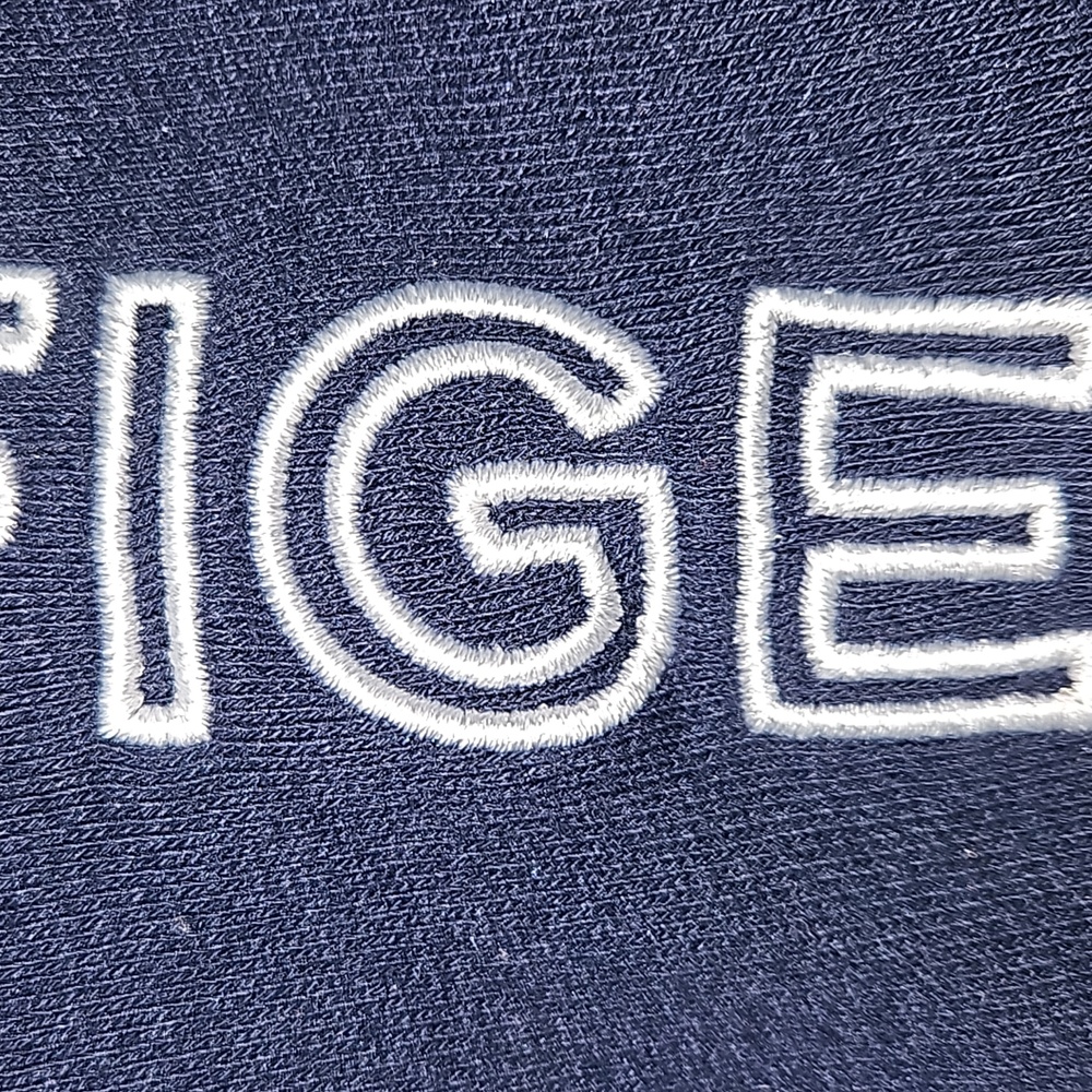Tommy Hilfiger navy blue joggers sweatpants embroidered "Hilfiger" medium - Picture 2 of 7
